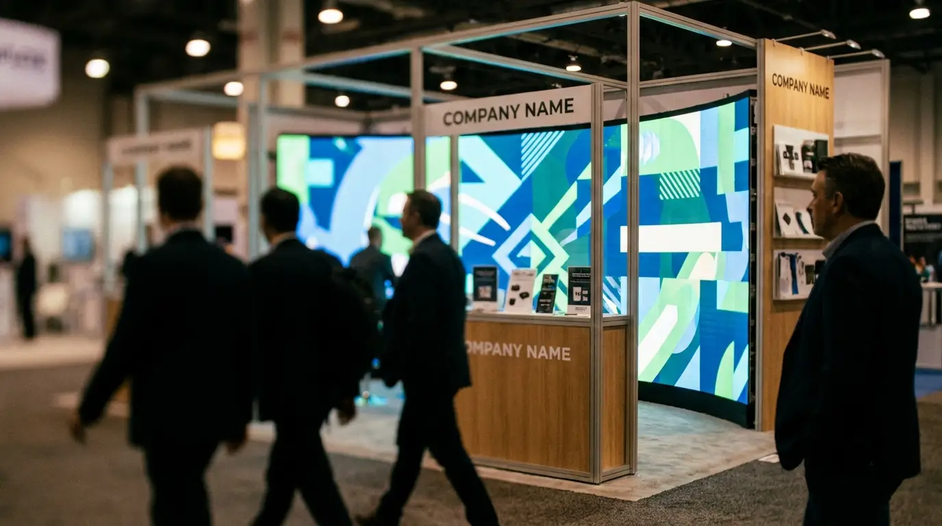 Trade show LED video wall and event content production