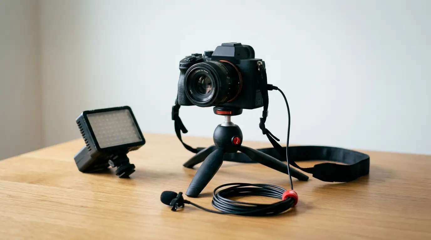 A simple affordable beginner video production setup