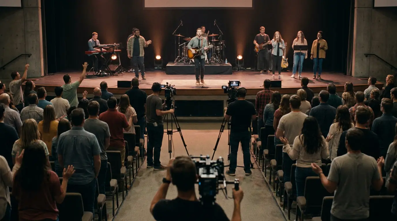 Worship service live stream